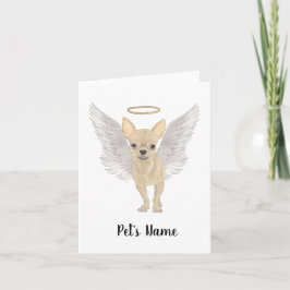 Fawn Tan Cream Chihuahua Sympathy Memorial Kort