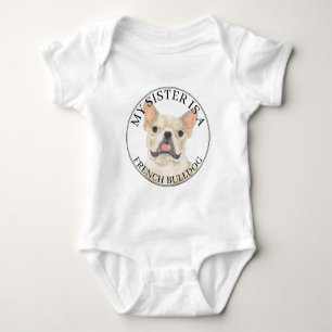 Fawn Tan Cream Fransk Bulldog Stor syster T Shirt