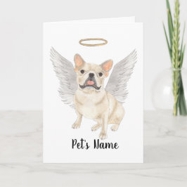 Fawn Tan Cream Frenchie Sympathy Memorial Kort