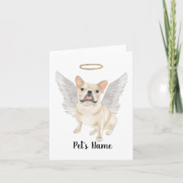 Fawn Tan Cream Frenchie Sympathy Memorial Kort