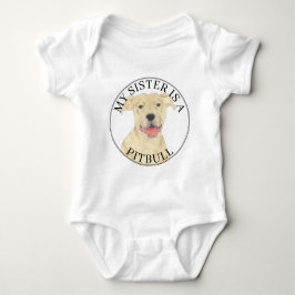 Fawn Tan Cream Pitbull Hund Big Sister T Shirt