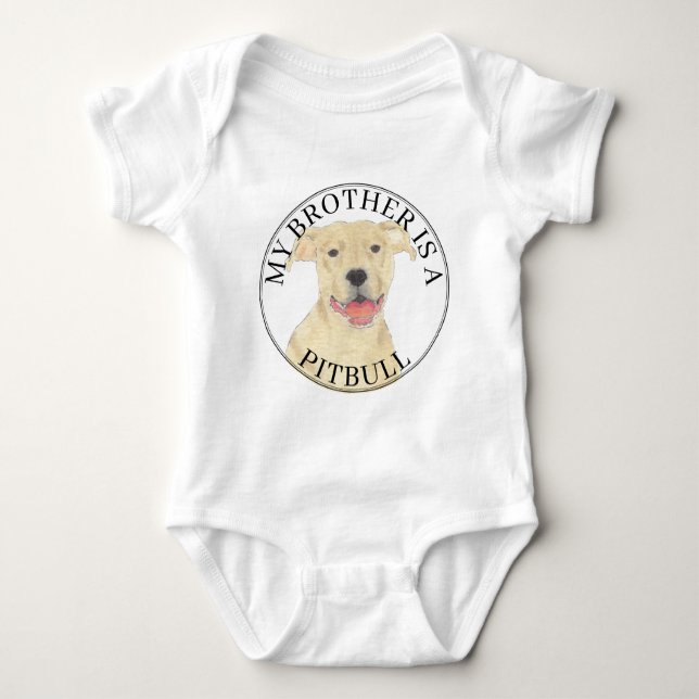 Fawn Tan Cream Pitbull Hund T Shirt (Framsida)