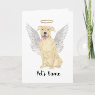 Fawn Tan Pitbull Staffy Sympathy Memorial Kort