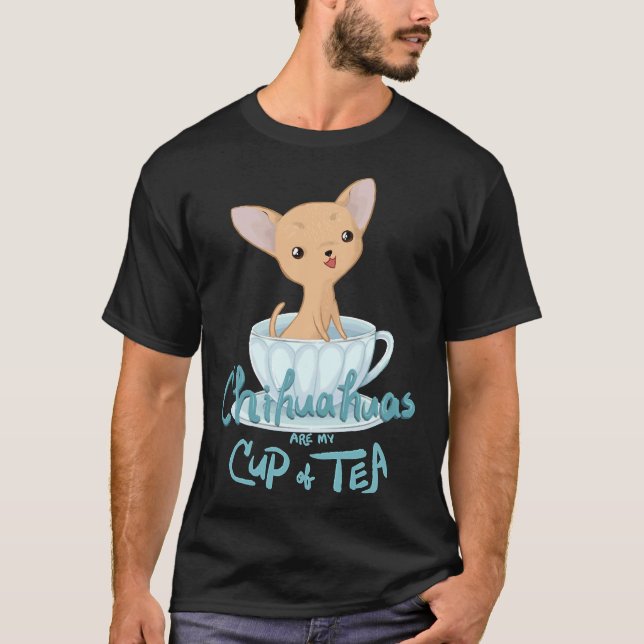 Fawn Tekopp Chihuahuas är mitt Kopp i Tea T Shirt (Framsida)