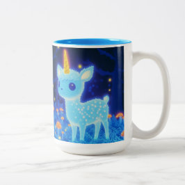 Fawnicorn-fosforescent Två-Tonad Mugg