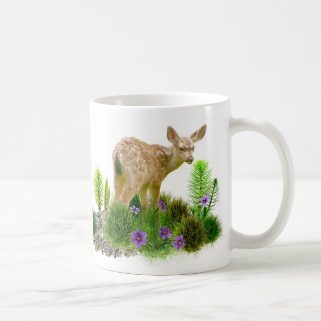 Fawns in Grass Kaffemugg (Höger)
