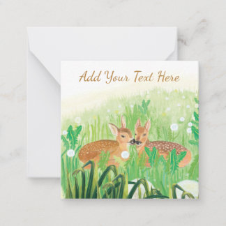 Fawns in Tall Grass Anpassade Anteckningskort