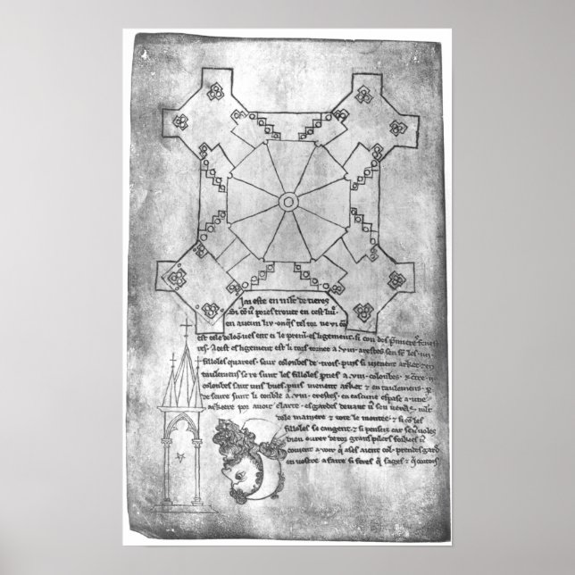 Faxkopia av en plan för torn poster (Framsidan)