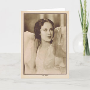 Fay Wray 1930 vintage porträtt Kort