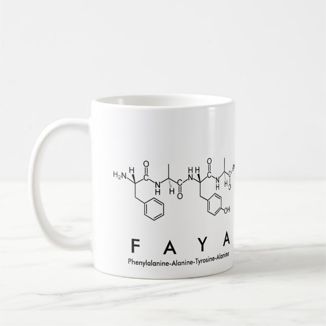 Faya peptide namn mugg (Vänster)