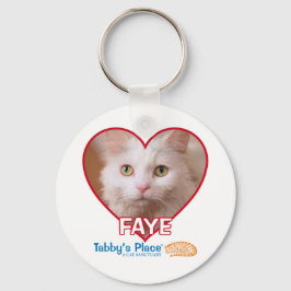 Faye - Button Stil Keychain Nyckelring