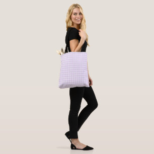 Faye Gingham Pastel Lila Tygkasse
