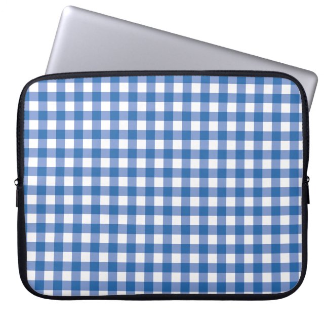 Faye & Lauren Blue Gingham Laptop Fodral (Framsidan)