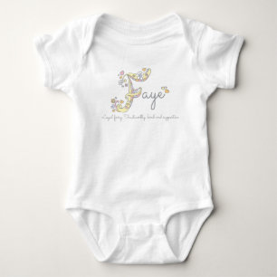 Faye namn betyder flickor som dekorerar brev F T Shirt