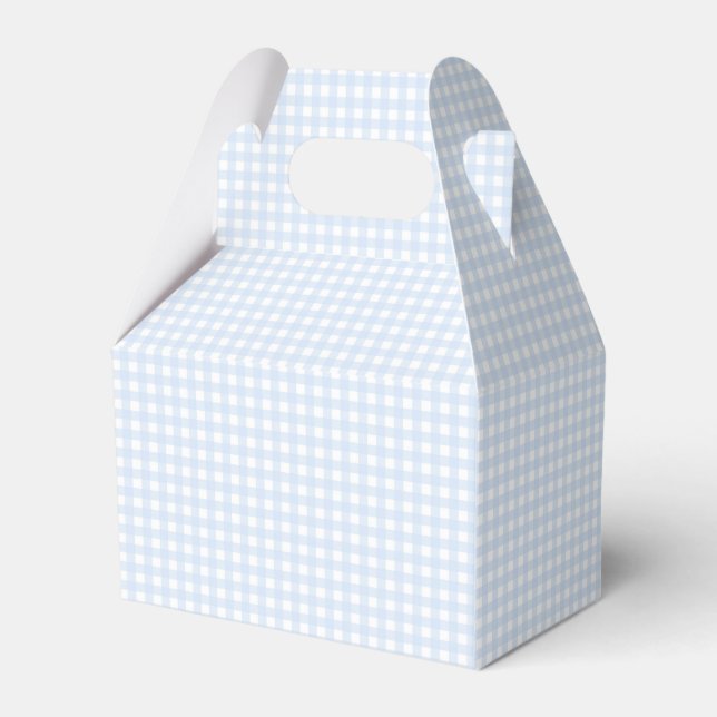 Faye och Lauren Blå Pastell Gingham Presentaskar (Baksidan Sidan)