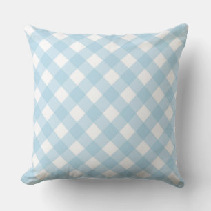 Faye och Lauren Blue Gingham Kudde