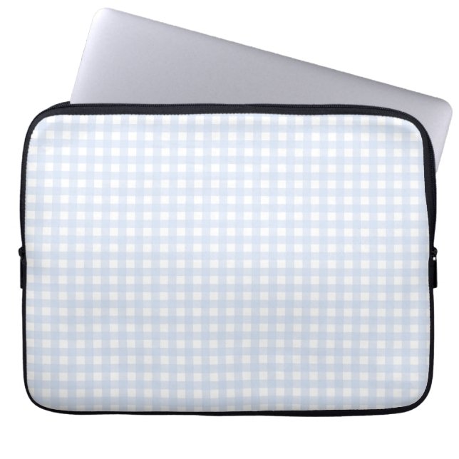 Faye och Lauren Blue Gingham Laptop Fodral (Framsidan)