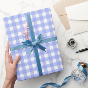 Faye och Lauren Blue Gingham Presentpapper