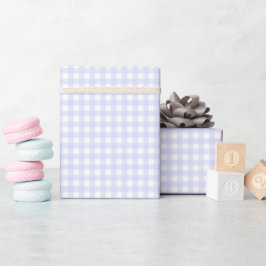 Faye och Lauren Blue Pastel Gingham Presentpapper