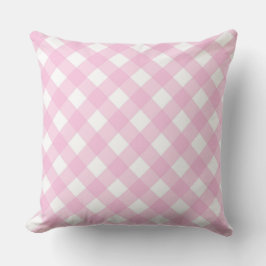 Faye och Lauren Bright Rosa Gingham Kudde