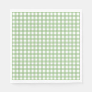 Faye och Lauren Classic Grönt Gingham Pappersservett