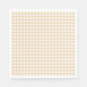Faye och Lauren Fall Beige Gingham Pappersservett