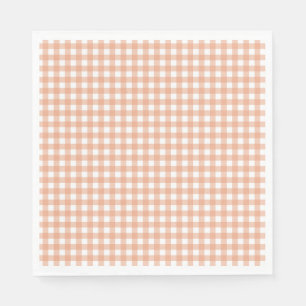 Faye och Lauren Fall Light Brown Gingham Pappersservett