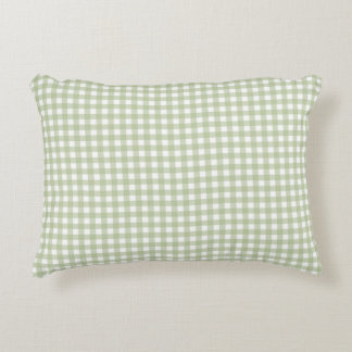 Faye och Lauren Green Gingham 1 Prydnadskudde