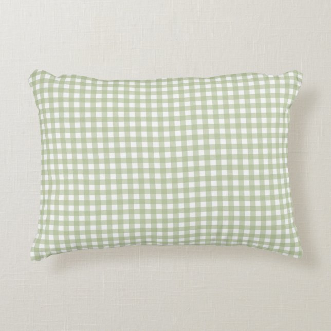Faye och Lauren  Green Gingham 1 Prydnadskudde (Framsidan)