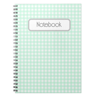 Faye och Lauren Grönt Gingham Anteckningsbok