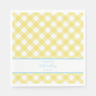 Faye och Lauren Gult Firande Pappersservett