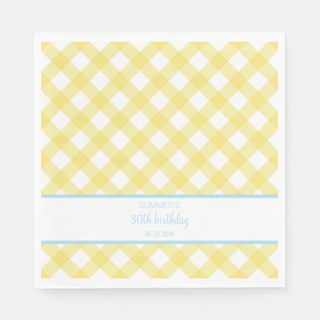 Faye och Lauren Gult Firande Pappersservett (Framsidan)