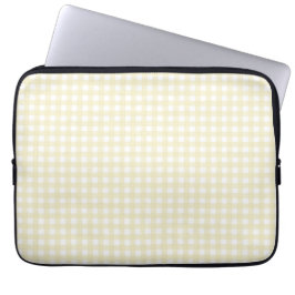 Faye och Lauren Lemon Gult Gingham Laptop Fodral