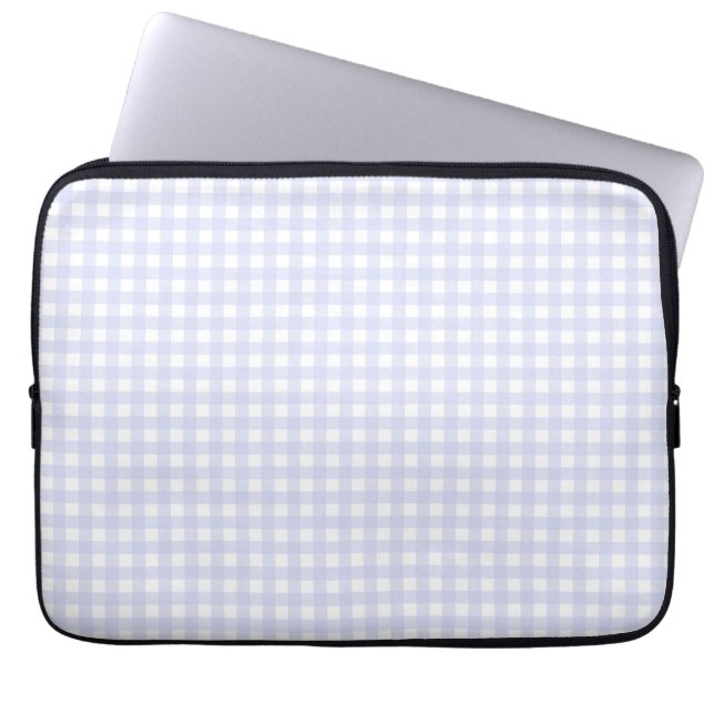 Faye och Lauren Lila Gingham Laptop Fodral (Framsidan)