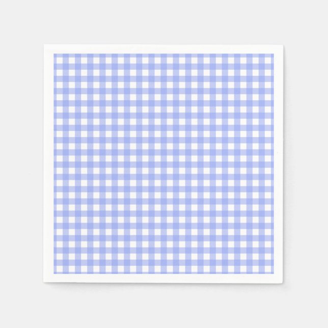 Faye och Lauren Lila Gingham Papper Napkins Pappersservett (Framsidan)