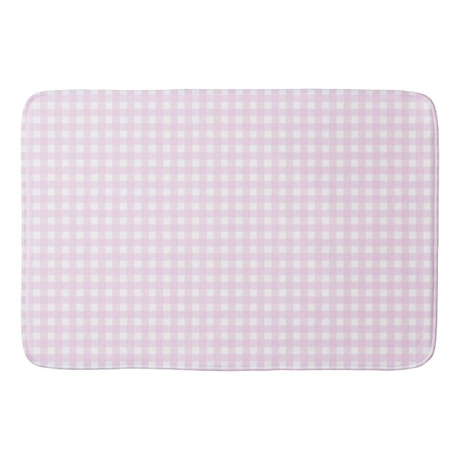 Faye och Lauren Ljus rosa Gingham Badrumsmatta (Framsidan)