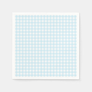 Faye och Lauren Ljusblå Gingham Pappersservett