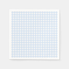 Faye och Lauren Pastel Blue Gingham Pappersservett