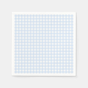 Faye och Lauren Pastel Blue Gingham Pappersservett