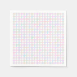 Faye och Lauren Pastel Gingham Multifärgad Pappersservett