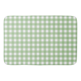 Faye och Lauren Pastel Grönt Gingham Badrumsmatta