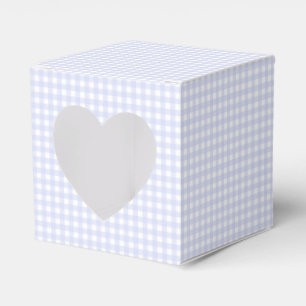 Faye och Lauren Pastellblå Gingham Presentaskar