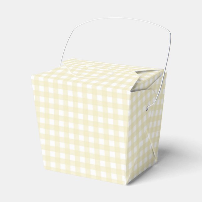 Faye och Lauren Pastellgul Gingham Presentaskar (Framsidan Sidan)