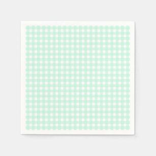 Faye och Lauren Pastellrutig Grön Pappersservett