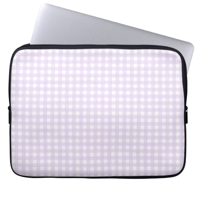Faye och Lauren Rosa Gingham Laptop Fodral (Framsidan)