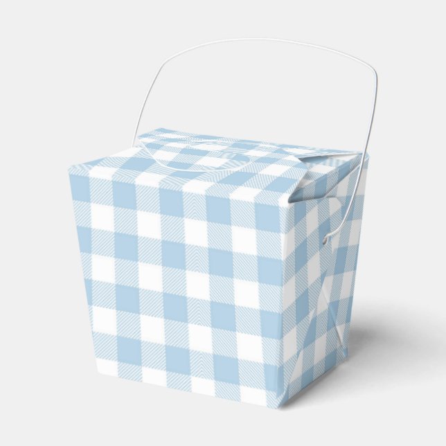Faye och Laurens blå rutiga Presentaskar (Framsidan Sidan)