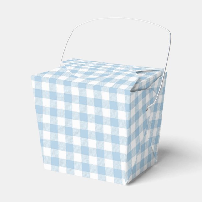 Faye och Laurens blå rutiga Presentaskar (Framsidan Sidan)