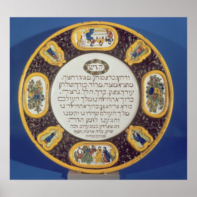Fayeme Passover Dish, av Isaac Cohen of Pesaro Poster (Framsidan)