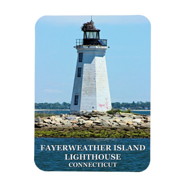 Fayerweather Island fyr, Connecticut Magnet (Vertikal)
