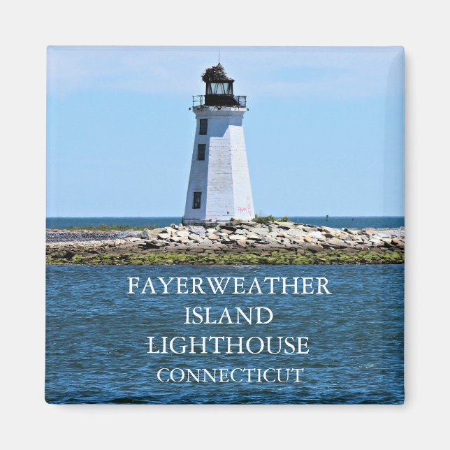 Fayerweather Island fyr, Connecticut Magnet (Framsidan)